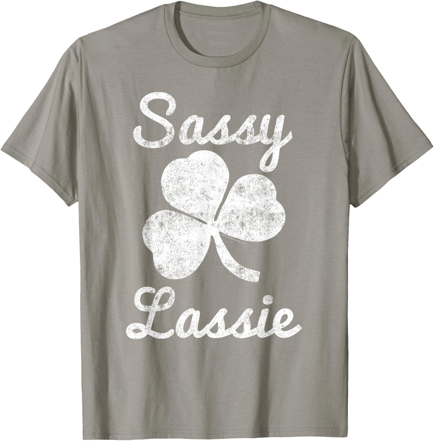 Sassy Lassie Vintage Cute Funny Girl Women St Patricks Day T-Shirt - T-Shirt | Sand