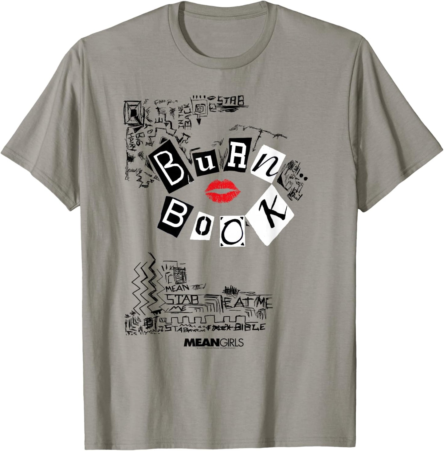 Mean Girls Burn Book with Doodles Y2K Movie T-Shirt - T-Shirt | Sand