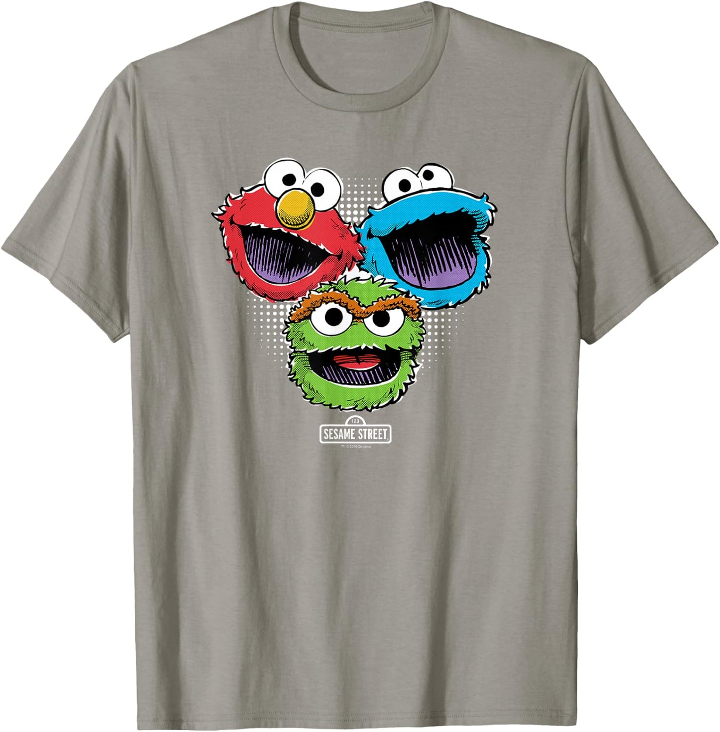 Sesame Street Halftone Heads T-Shirt - T-Shirt | Sand