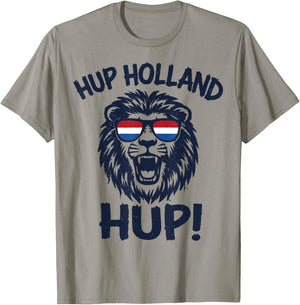 Hup Holland, Netherlands Flag Lion, Nederland Dutch Orange T-Shirt - T-Shirt | Sand