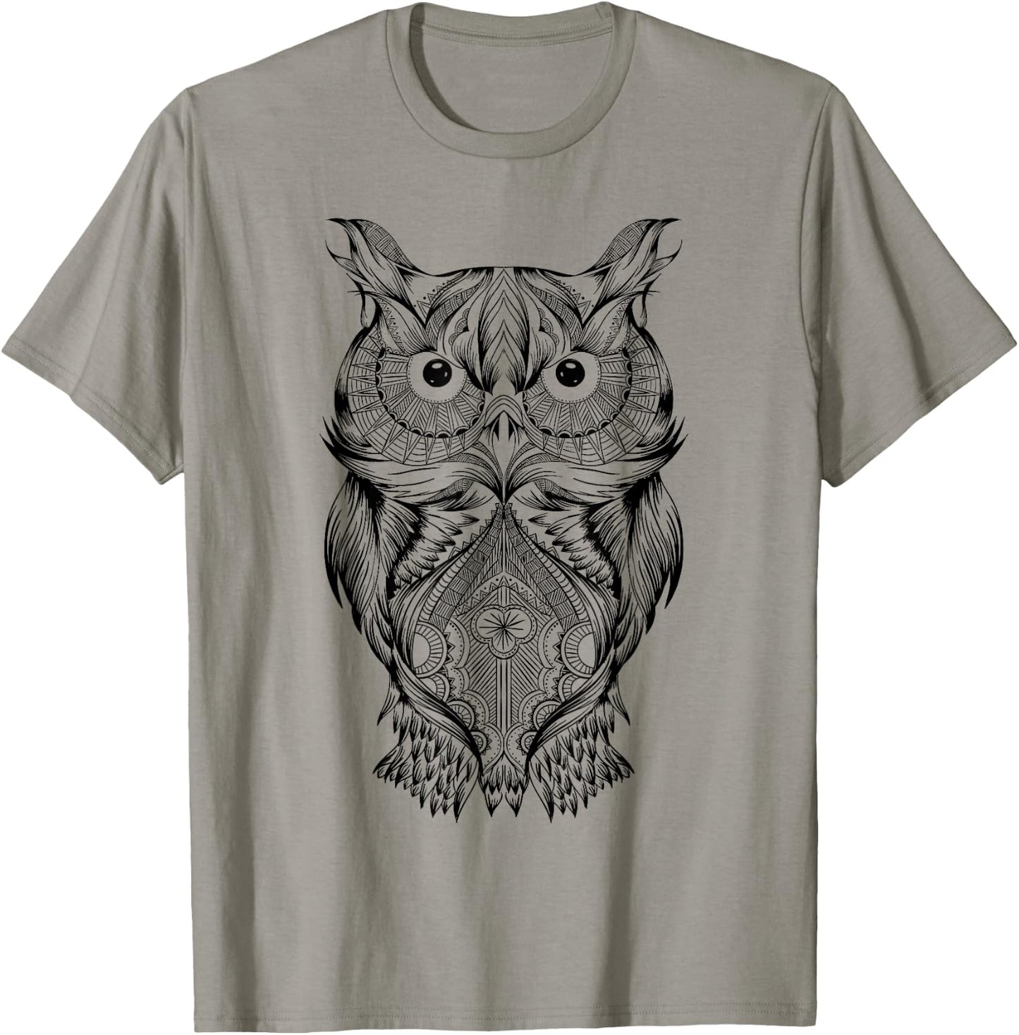 Aztec Owl Birder Clothes Ethnic Style Graphic Boho Owl T-Shirt - T-Shirt | Sand