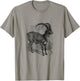Ibex Mountain Goat Print T-Shirt - T-Shirt | Sand