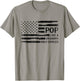 Pop Like A Grandpa Only Cooler Father's Day Black USA Flag T-Shirt - T-Shirt | Sand