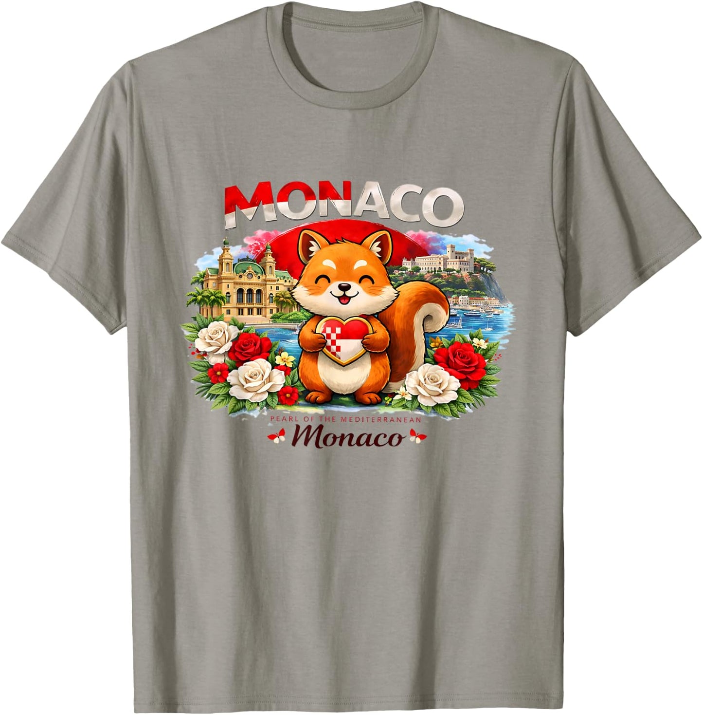 Monaco , Monaco Flag Map Graphic for Monaco Kids T-Shirt - T-Shirt | Sand