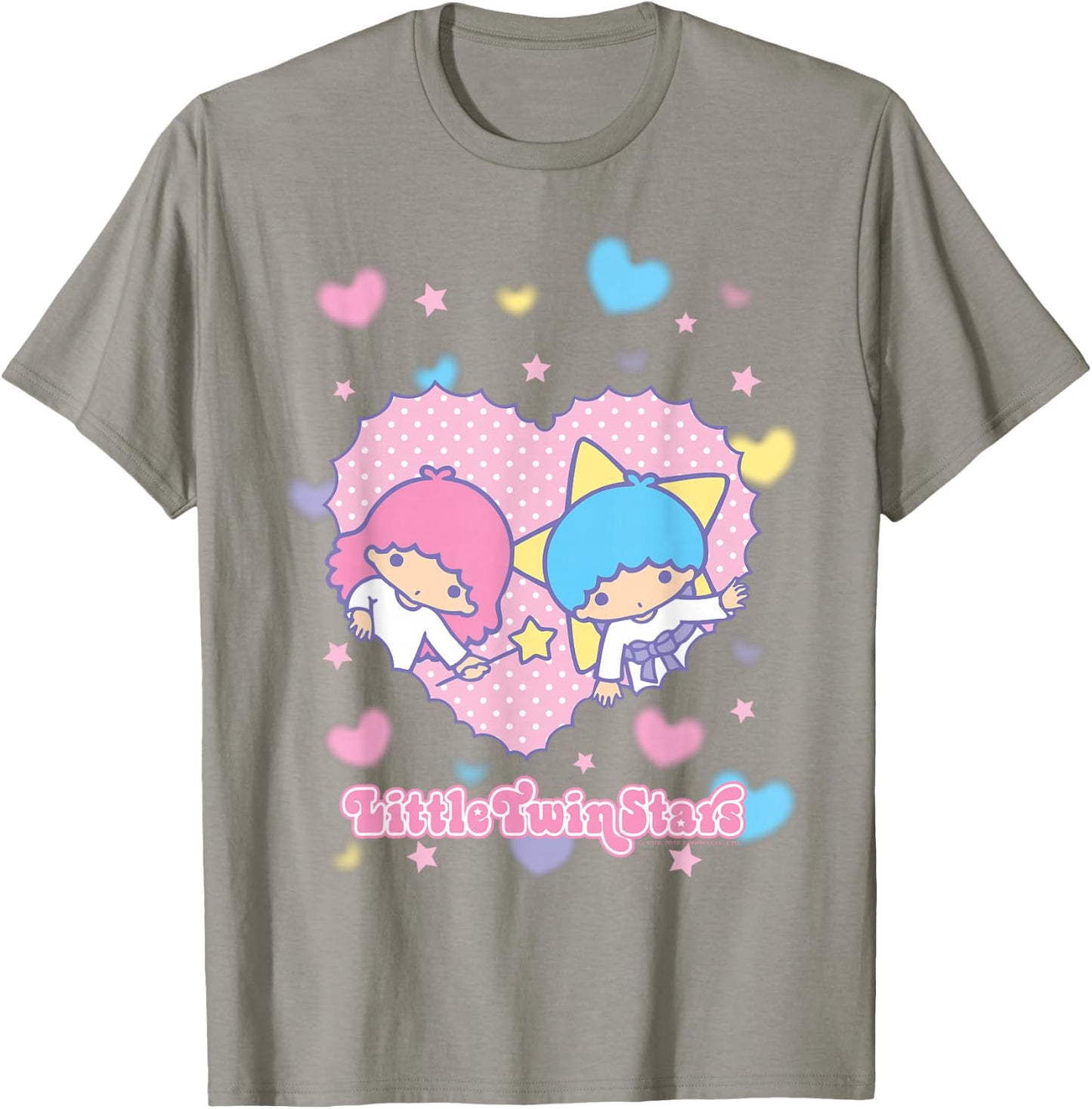 Little Twin Stars Retro Logo Valentine T-Shirt - T-Shirt | Sand
