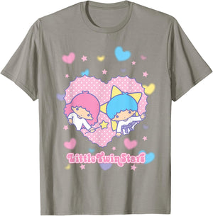 Little Twin Stars Retro Logo Valentine T-Shirt - T-Shirt | Sand
