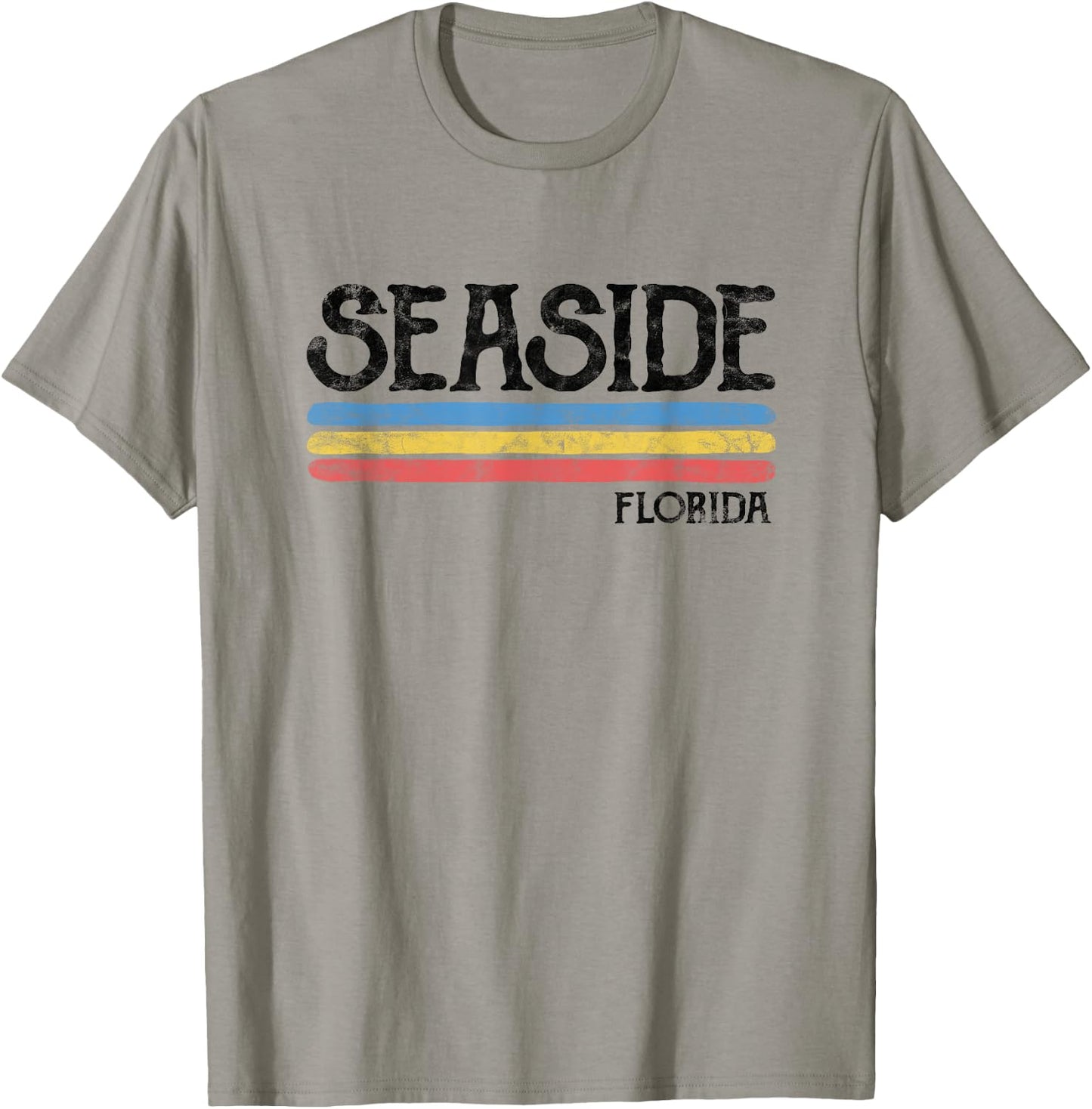 Vintage Seaside Florida FL Gift Love Souvenir Home T-Shirt - T-Shirt | Sand