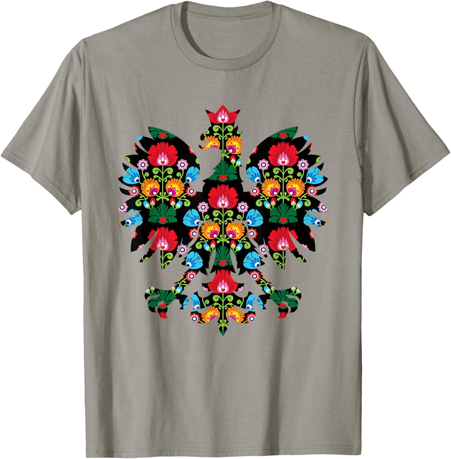 POLISH EAGLE | Poland WYCINANKI Emblem, Polish Folk Art Fest T-Shirt - T-Shirt | Sand
