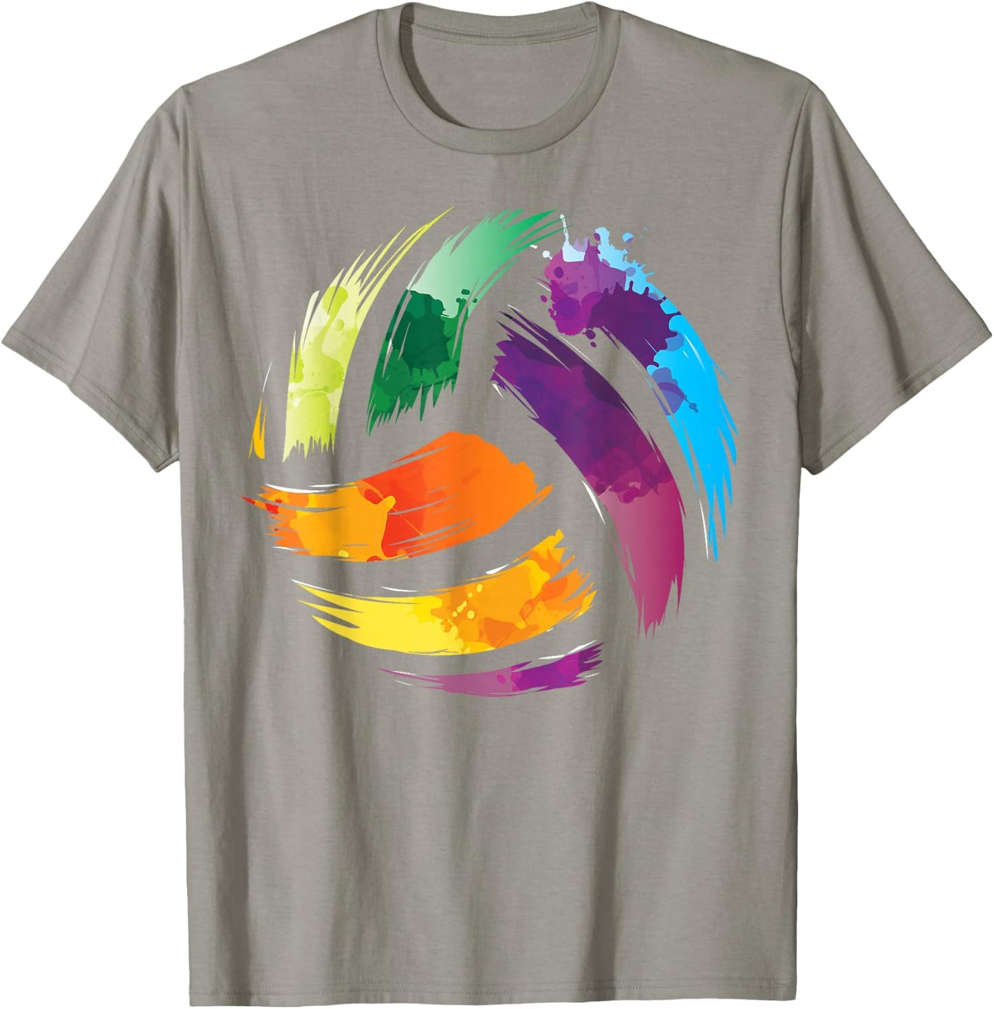 Colorful Volleyball Shirt | Cute Colorsplash Ball Gift T-Shirt - T-Shirt | Sand