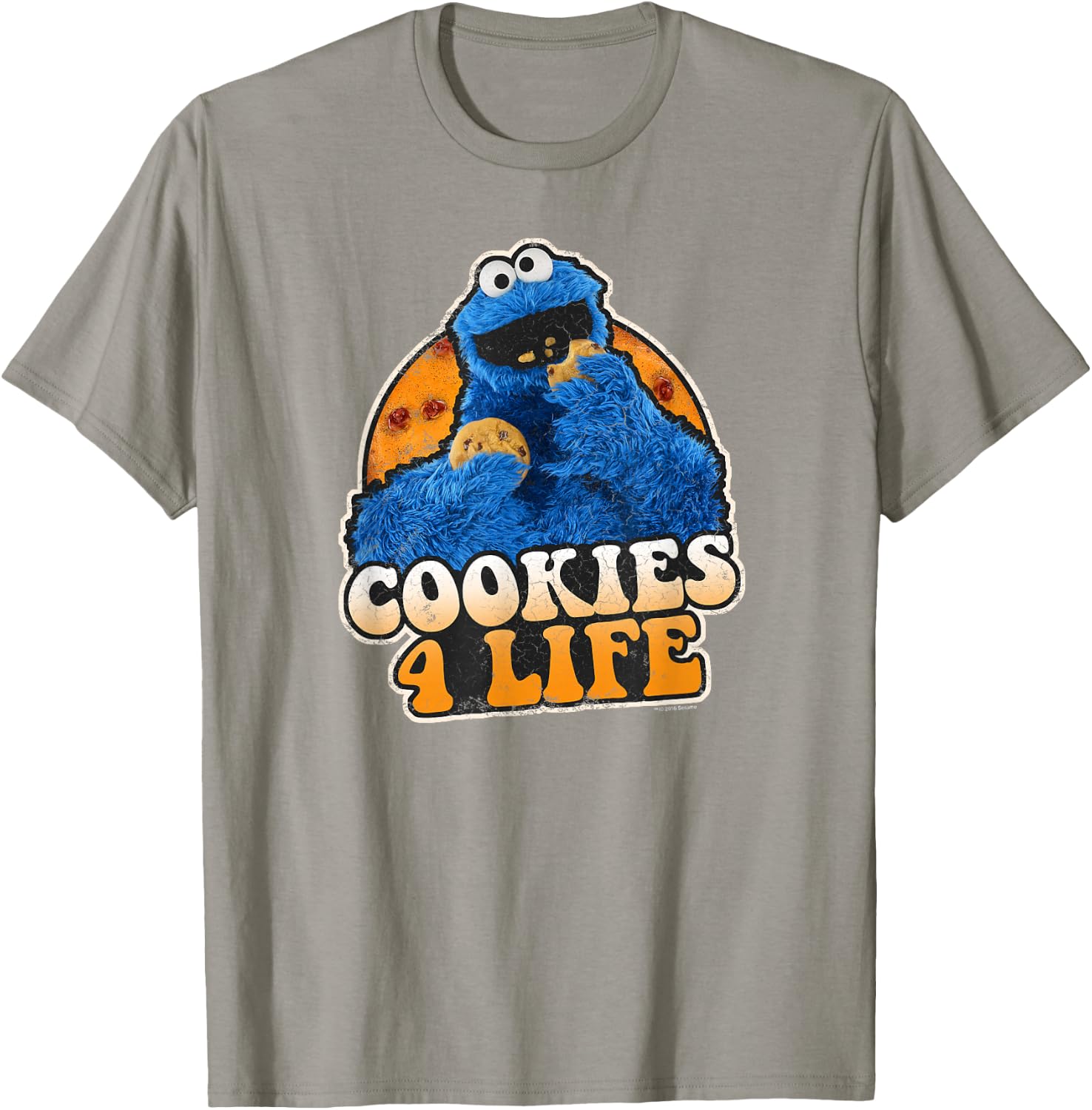 Sesame Street Cookie Monster Cookies 4 Life T-Shirt - T-Shirt | Sand