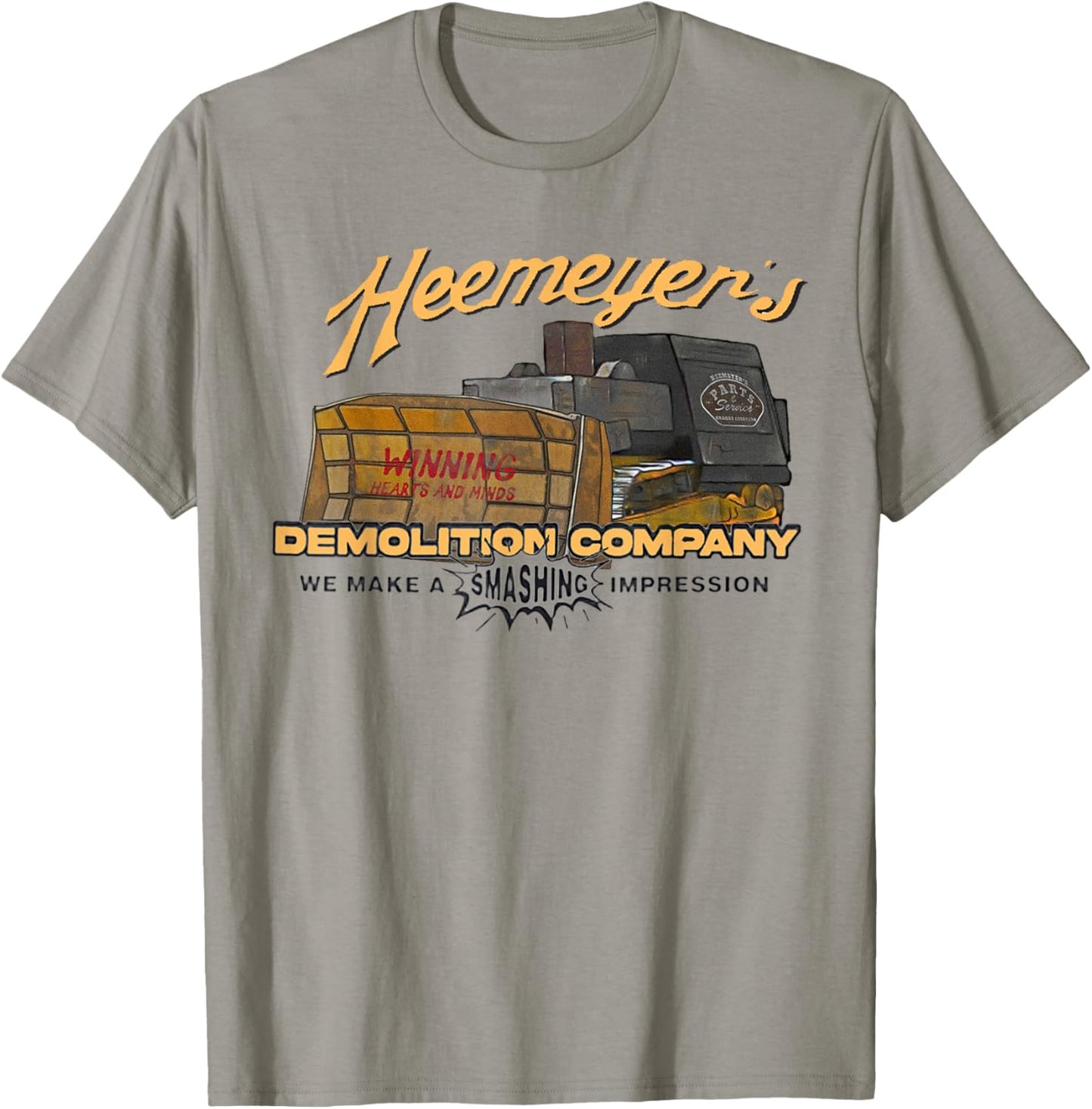 Heemeyer Modified Dozer Tread Demolition T-Shirt - T-Shirt | Sand
