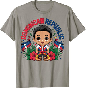 White Dominican Republic Toddler Boy Republica Dominicana T-Shirt - T-Shirt | Sand