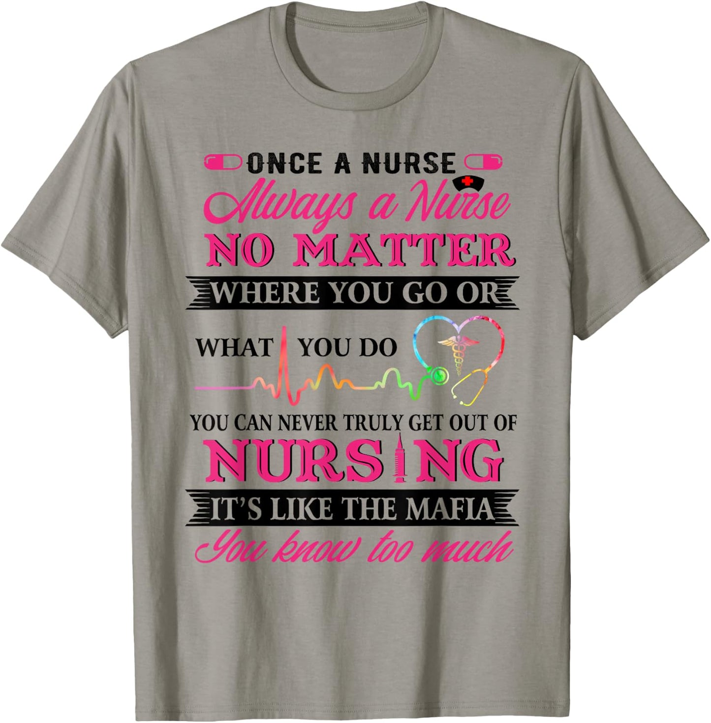 Once A Nurse Always A Nurse - Nurse Day Shirt T-Shirt - T-Shirt | Sand