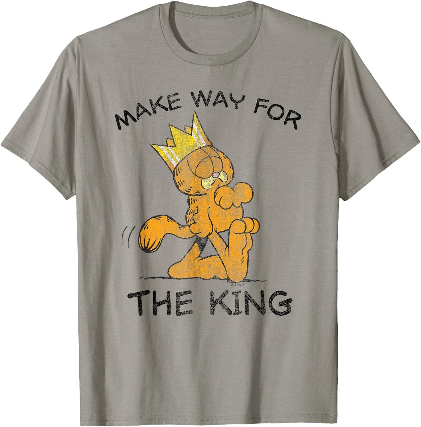 Garfield Make Way for The King Cartoon Cat T-Shirt - T-Shirt | Sand