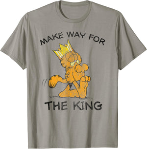 Garfield Make Way for The King Cartoon Cat T-Shirt - T-Shirt | Sand