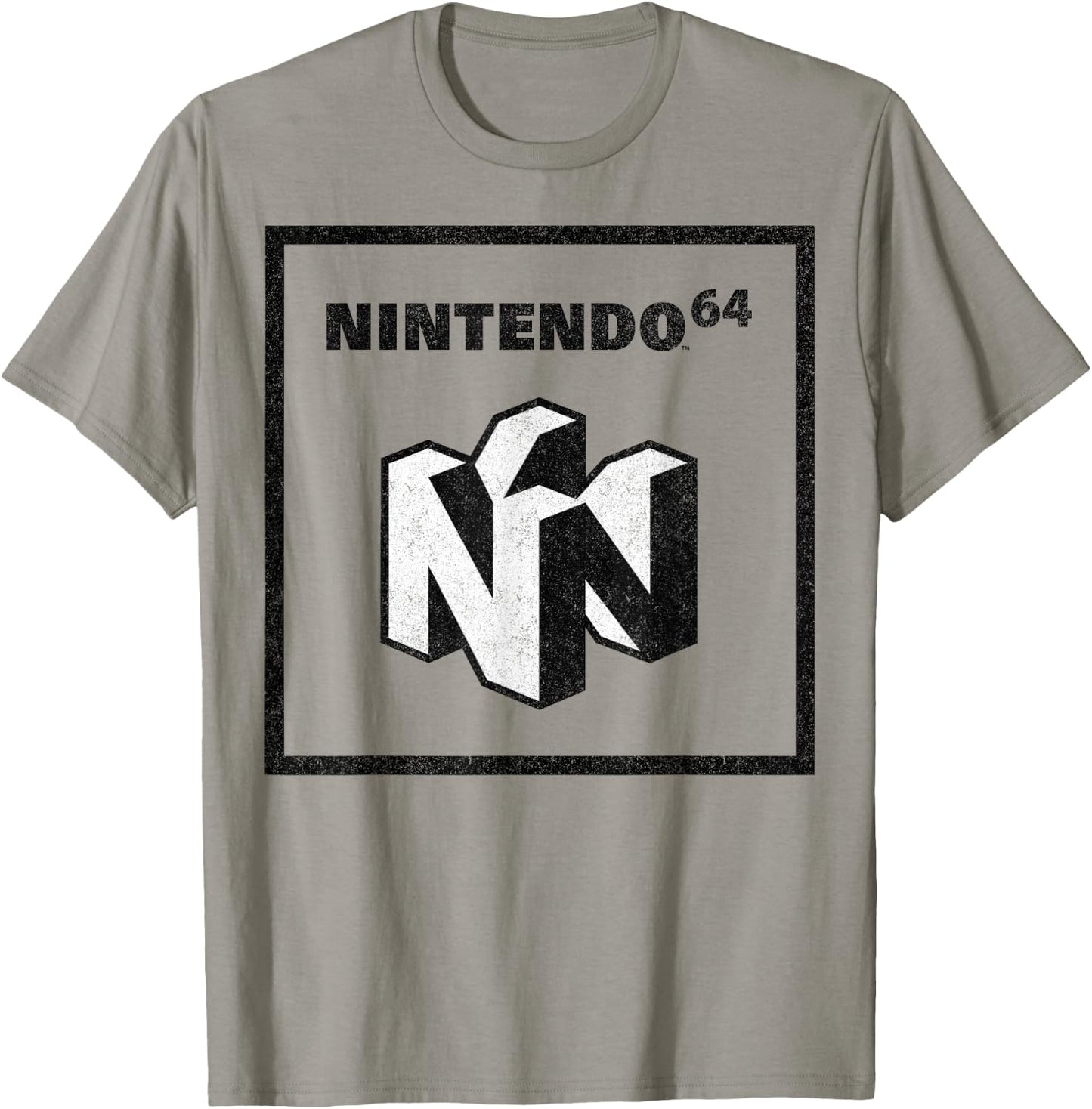 Nintendo 64 Logo Black & White Element Graphic T-Shirt - T-Shirt | Sand