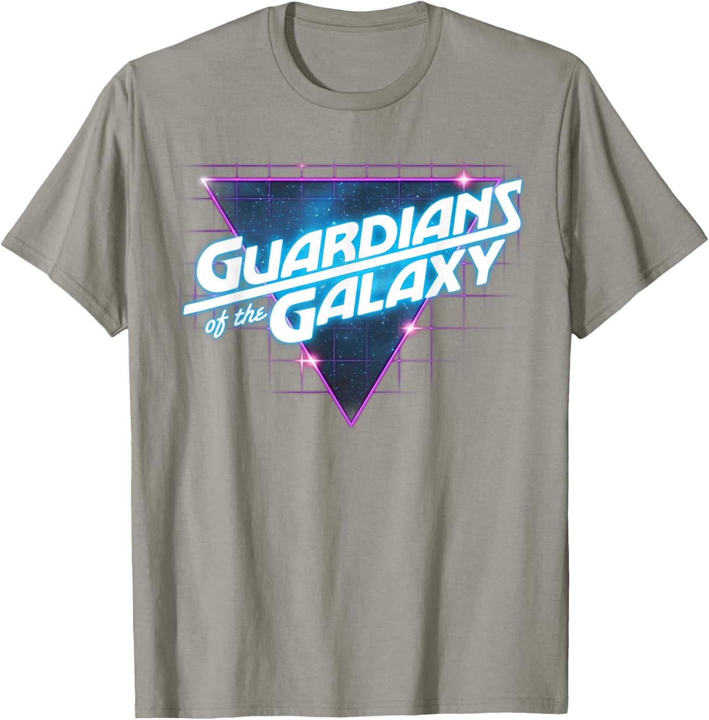 Marvel Guardians of The Galaxy Vintage Grid Neon Logo T-Shirt - T-Shirt | Sand