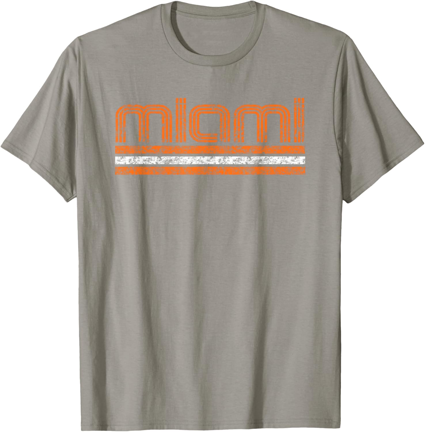 Miami Florida Retro Vintage Weathered T-Shirt - T-Shirt | Sand