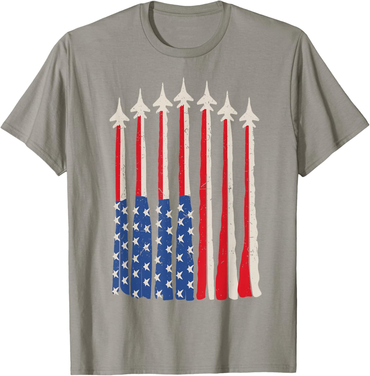 American Flag Fighter Jet Patriotic Toddler Boy 4th July USA T-Shirt - T-Shirt | Sand
