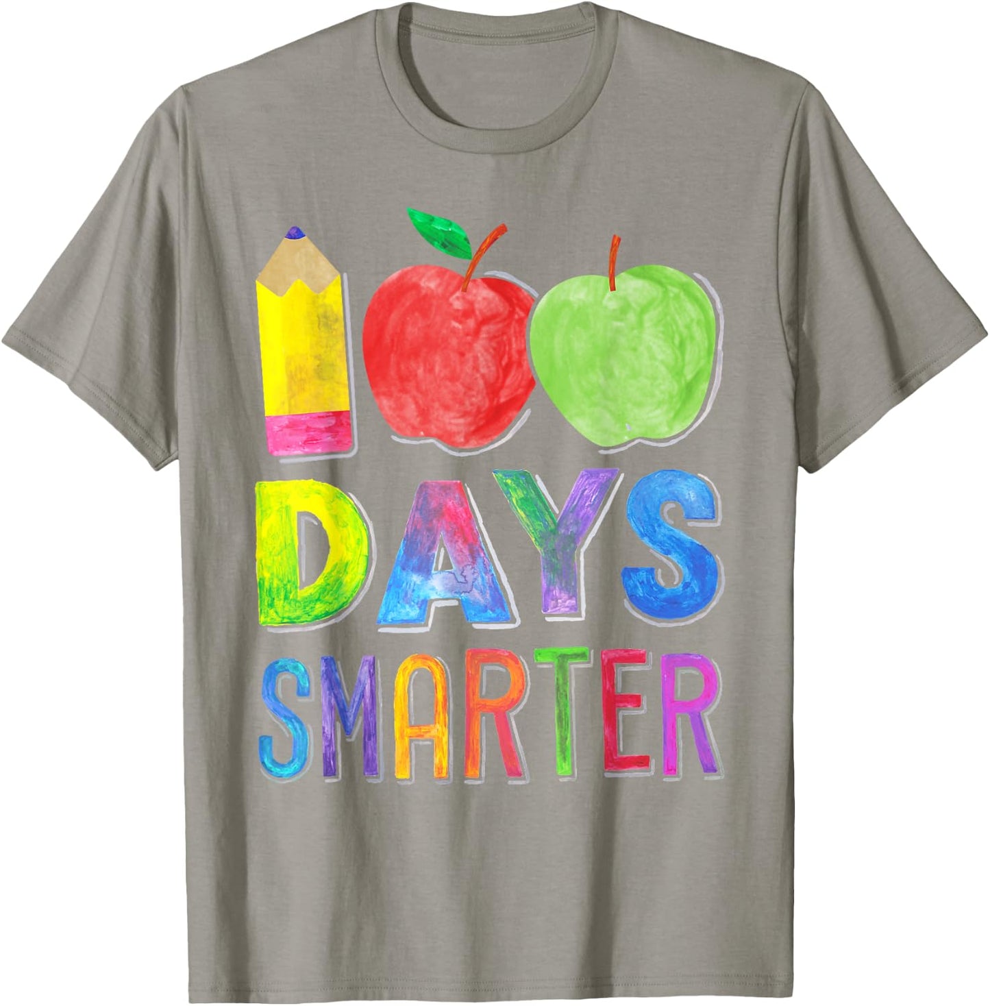 100 Days Smarter 100th Day of School Shirt Women Teacher T-Shirt - T-Shirt | Sand