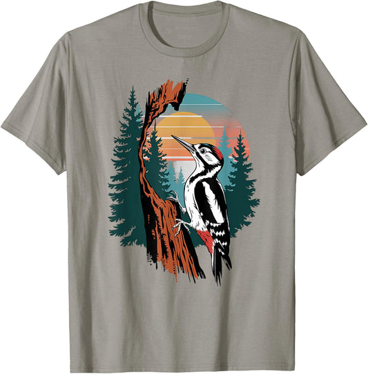 Woodpecker Hunting Hiking Outdoor Camping Forest Men Women T-Shirt - T-Shirt | Sand