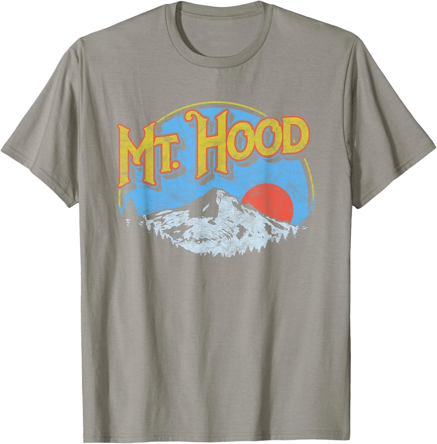Vintage Mt Hood Oregon Nature & Outdoors Retro Graphic Shirt T-Shirt - T-Shirt | Sand
