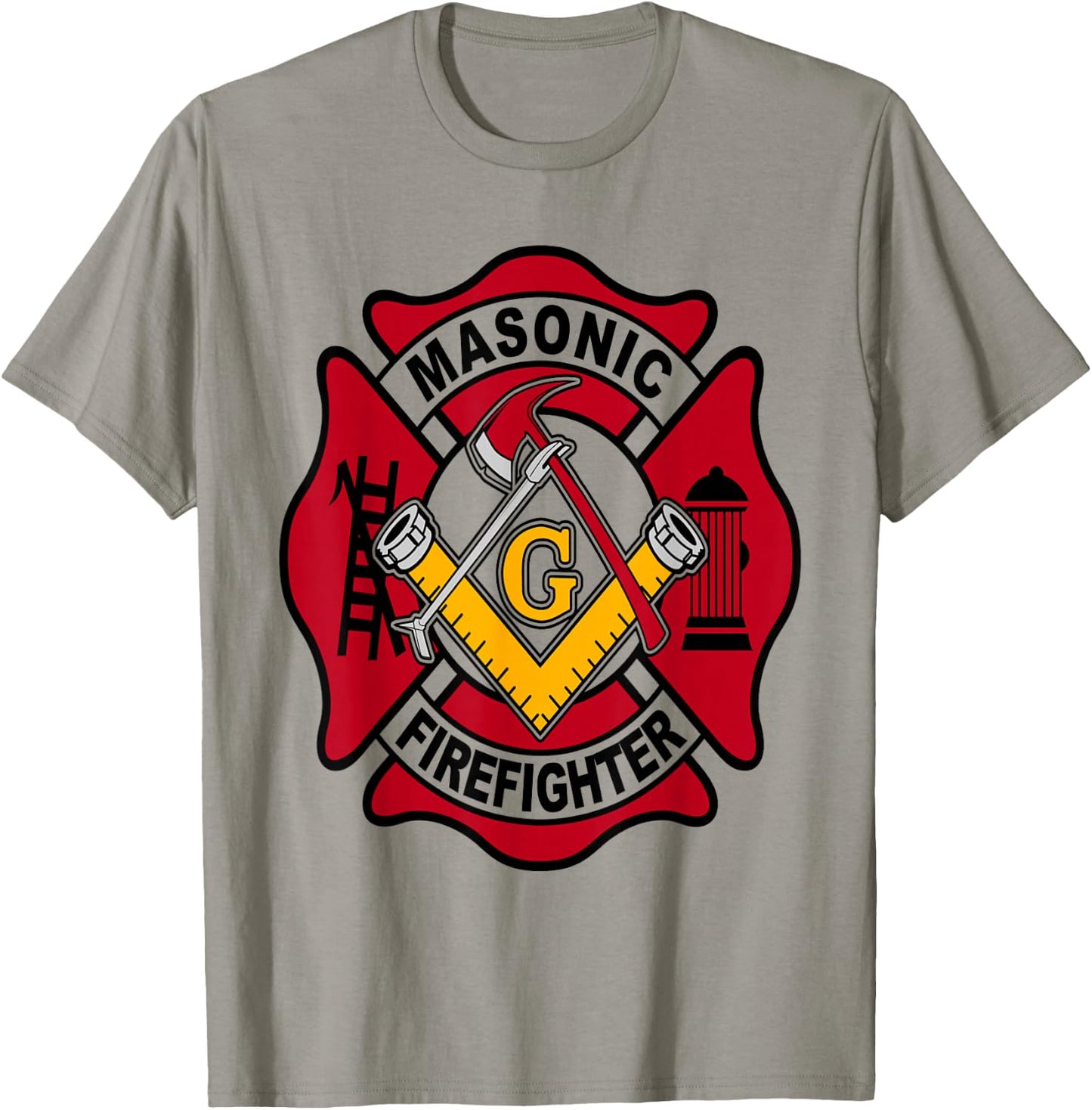Masonic Firefighter T-Shirt - T-Shirt | Sand