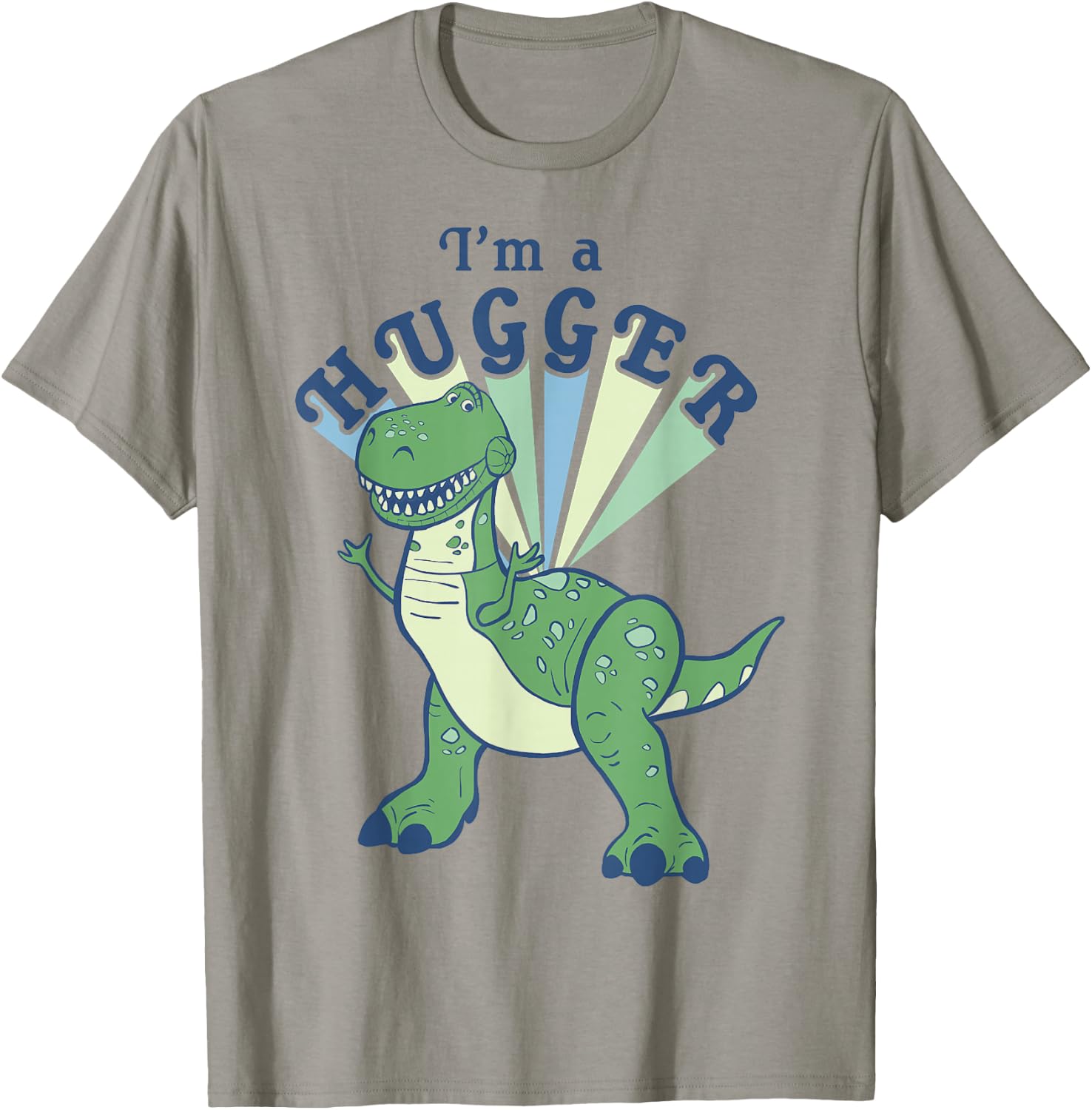 Disney Pixar Toy Story 4 Rex I'm A Hugger Colorful Portrait T-Shirt - T-Shirt | Sand