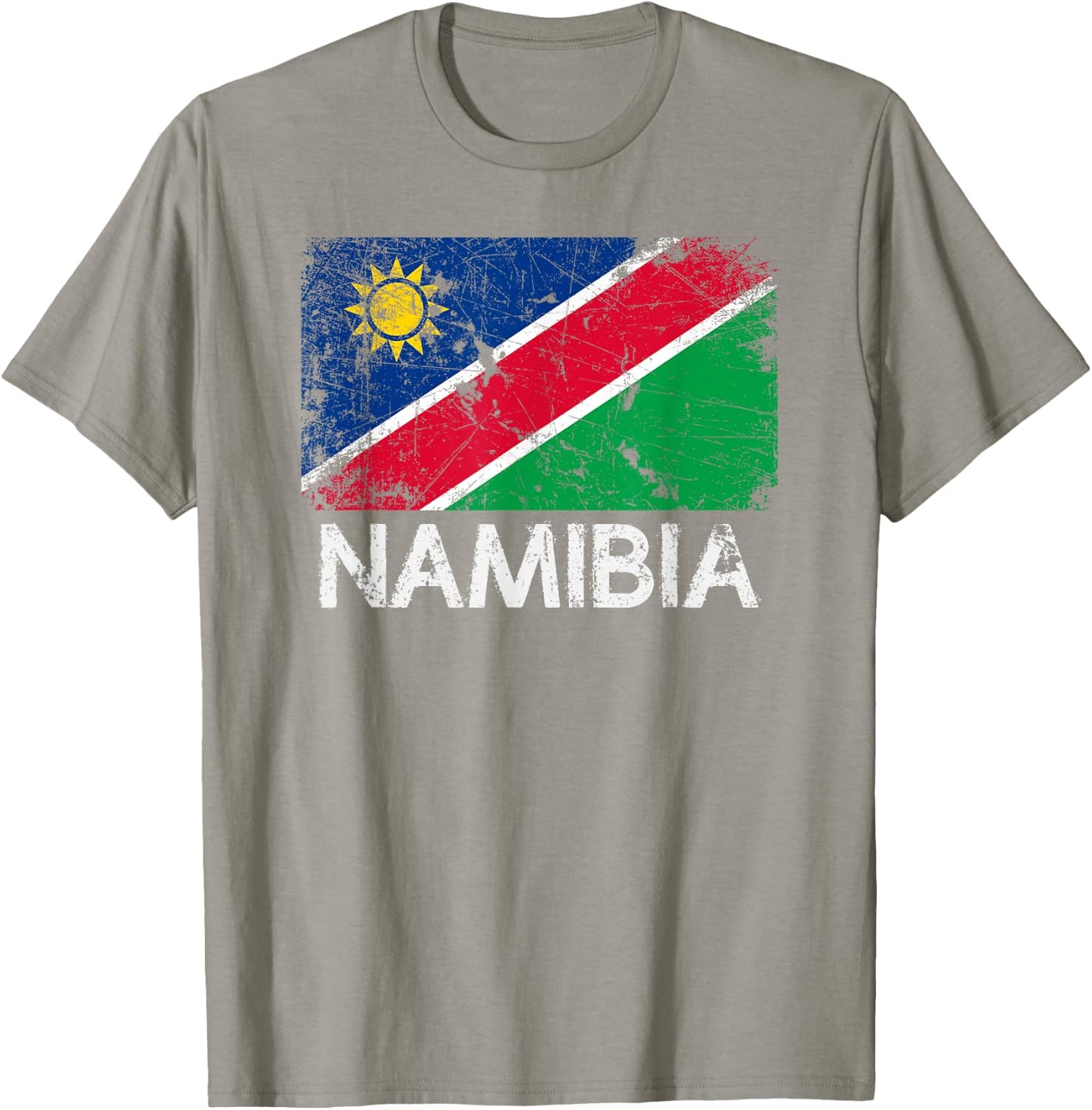 Namibian Flag | Vintage Made In Namibia Gift T-Shirt - T-Shirt | Sand