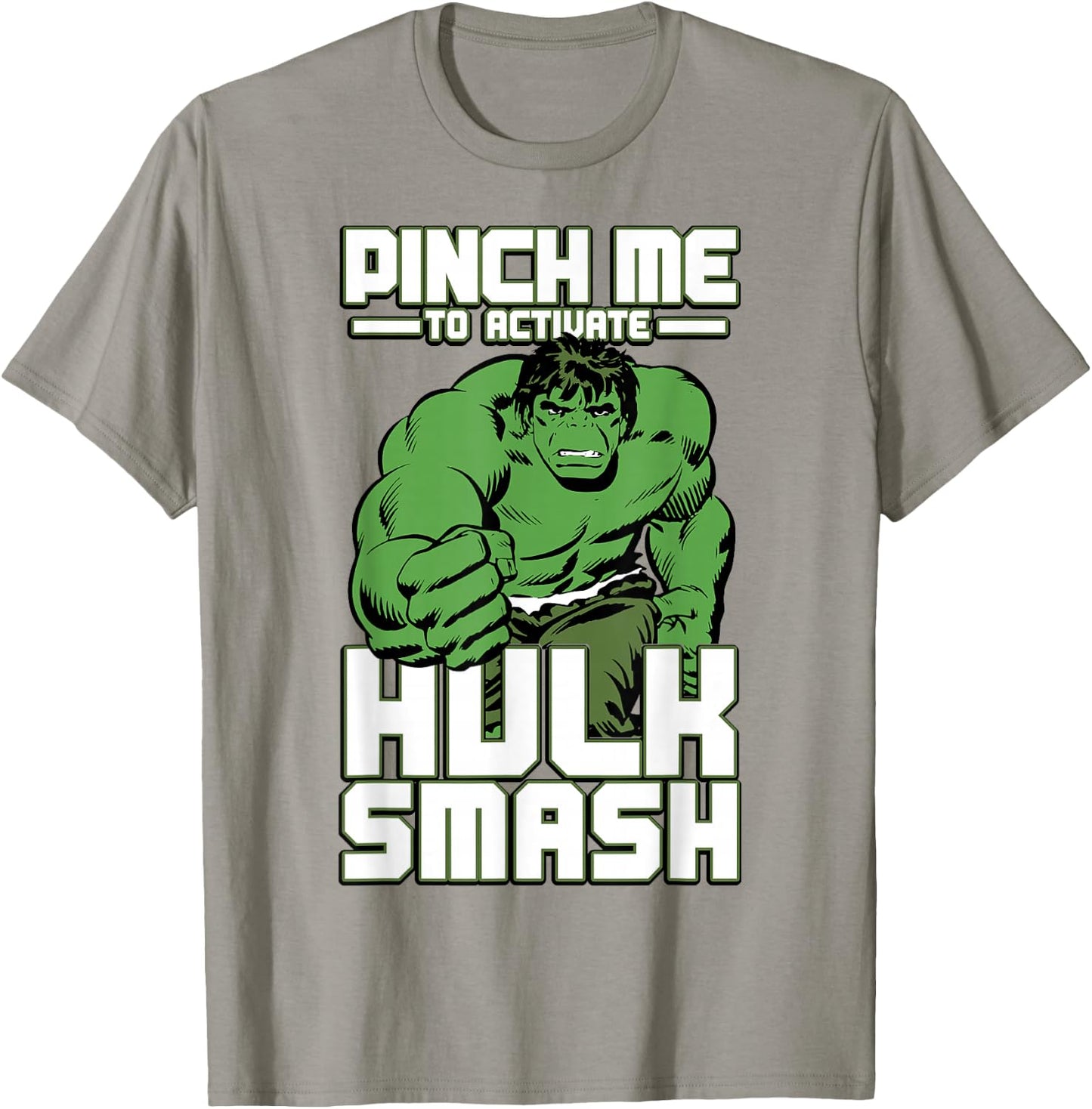 Marvel Hulk Pinch Me To Activate Hulk Smash Graphic T-Shirt - T-Shirt | Sand