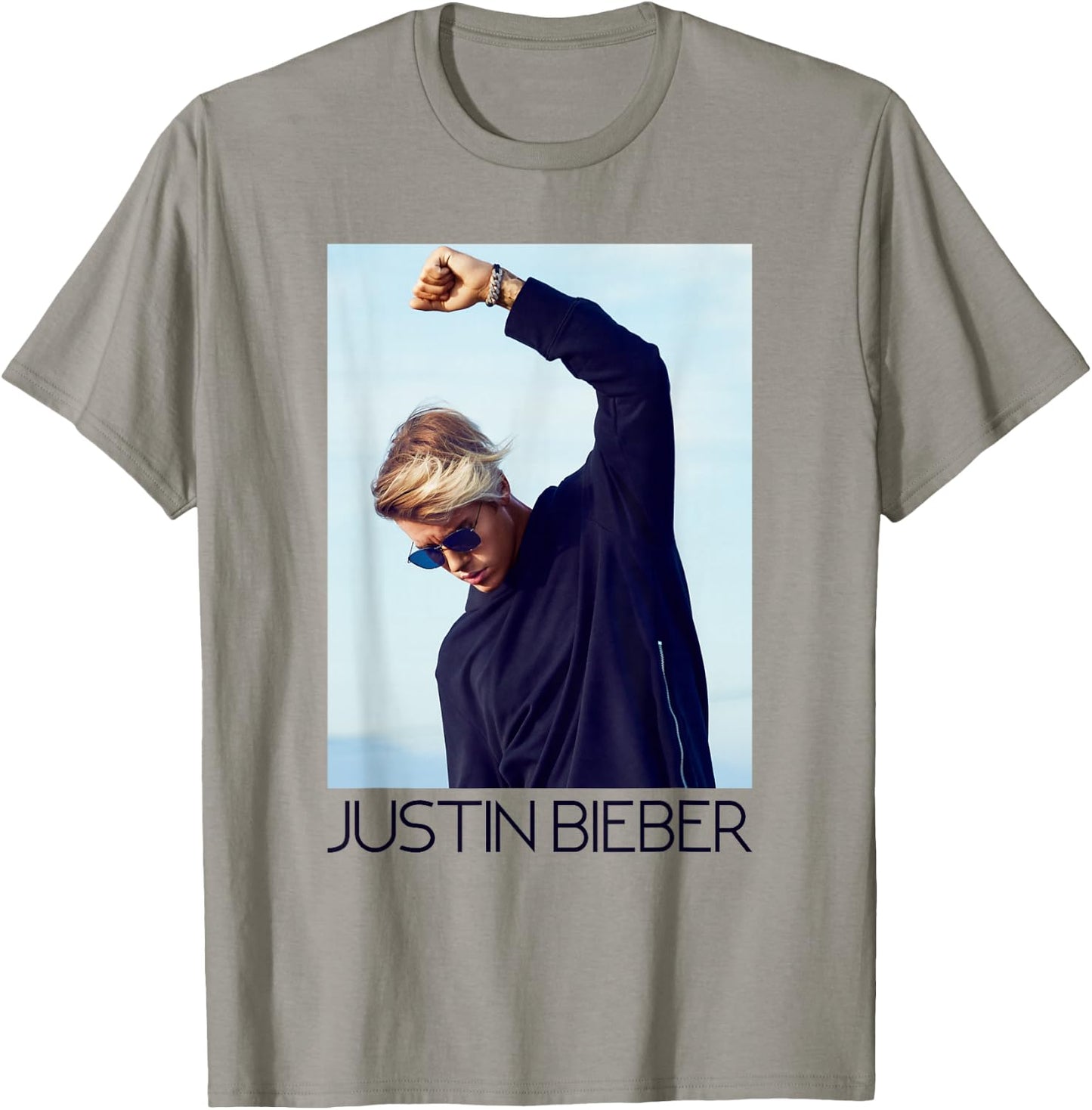 Justin Bieber Official Blue Shades Fist T-Shirt - T-Shirt | Sand