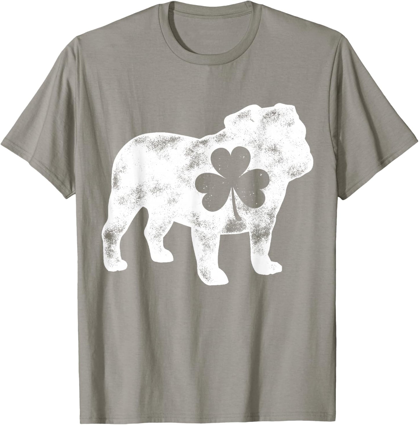 English Bulldog St Patricks Day Boys Men Dog Shamrock Green T-Shirt - T-Shirt | Sand