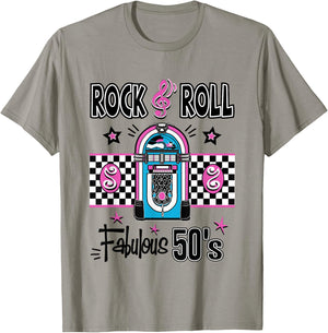 Rock N Roll 50s Sock Hop Dance Women Girls Men Rockabilly T-Shirt - T-Shirt | Sand