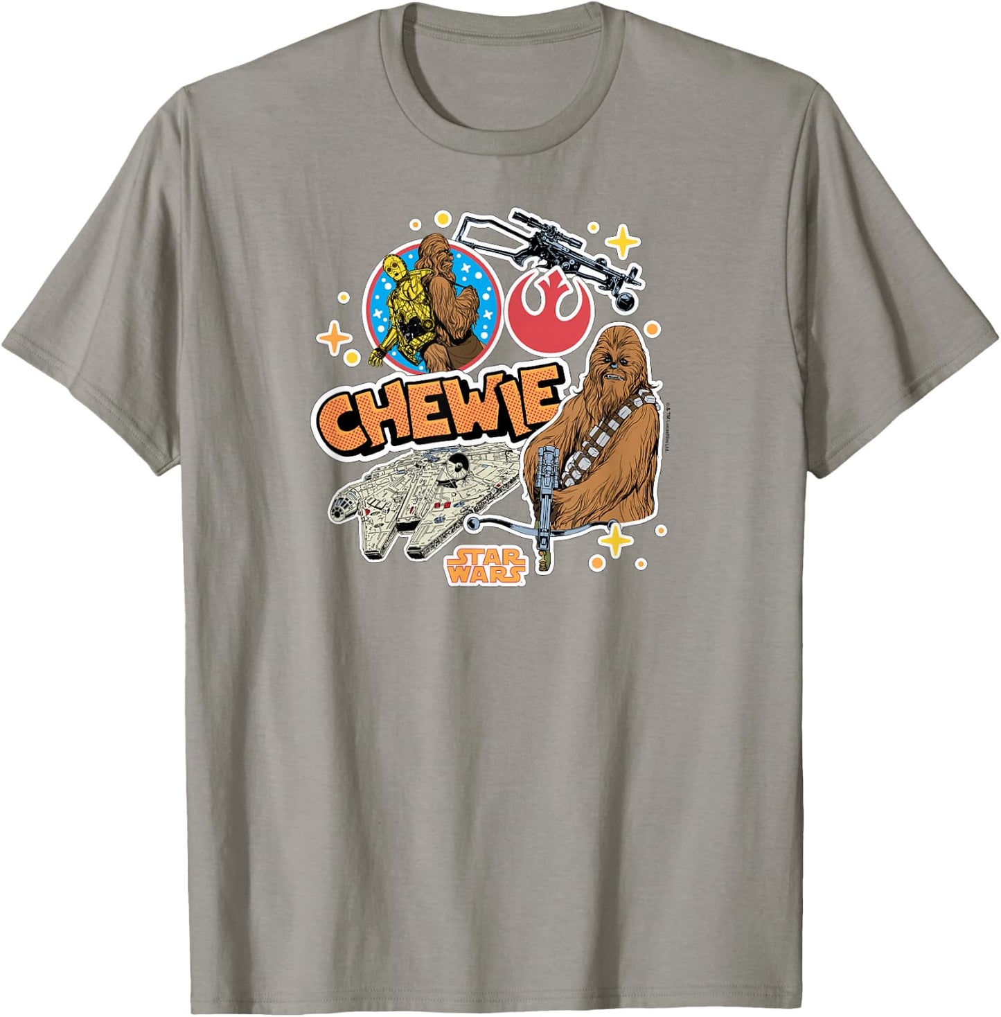 Star Wars - Chewbacca Stickers T-Shirt - T-Shirt | Sand