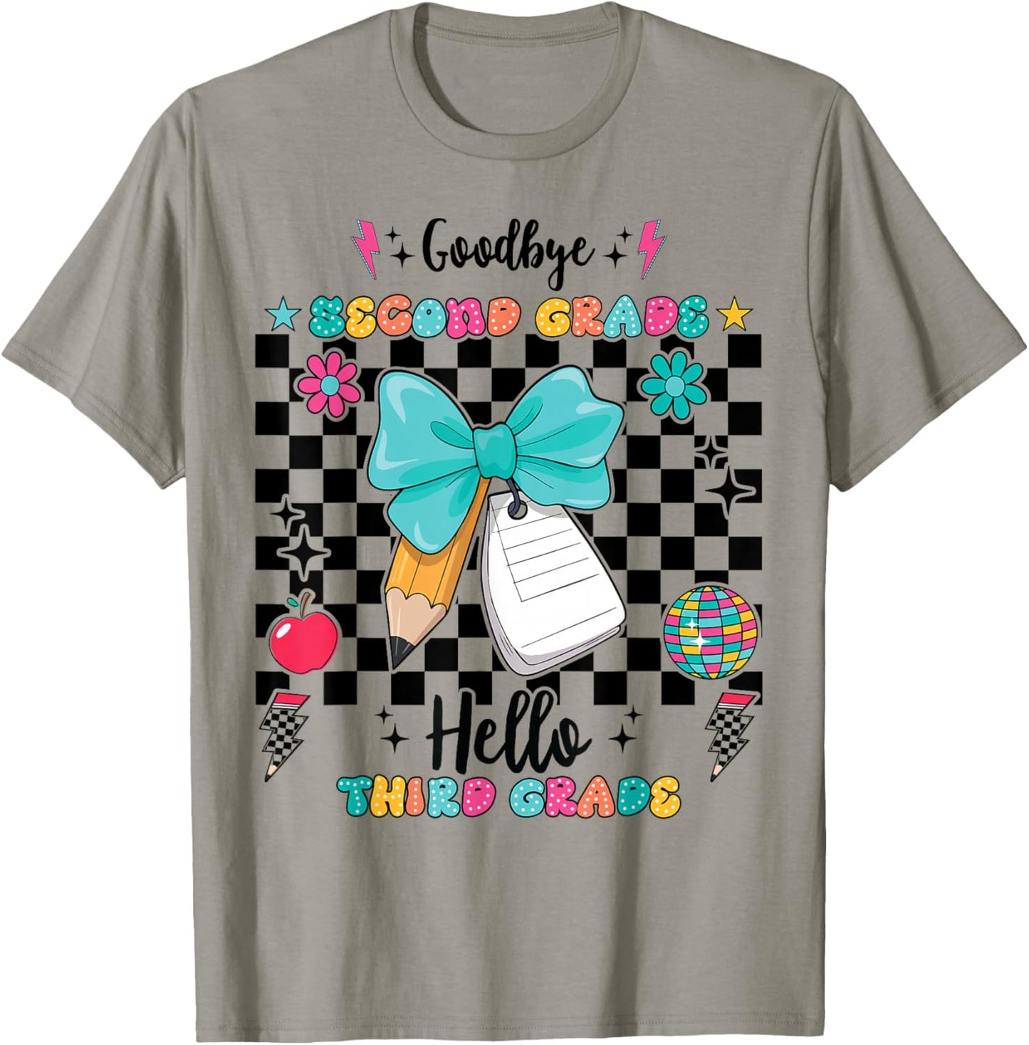 Goodbye Second Grade Hello Third Grade Back To School T-Shirt - T-Shirt | Sand
