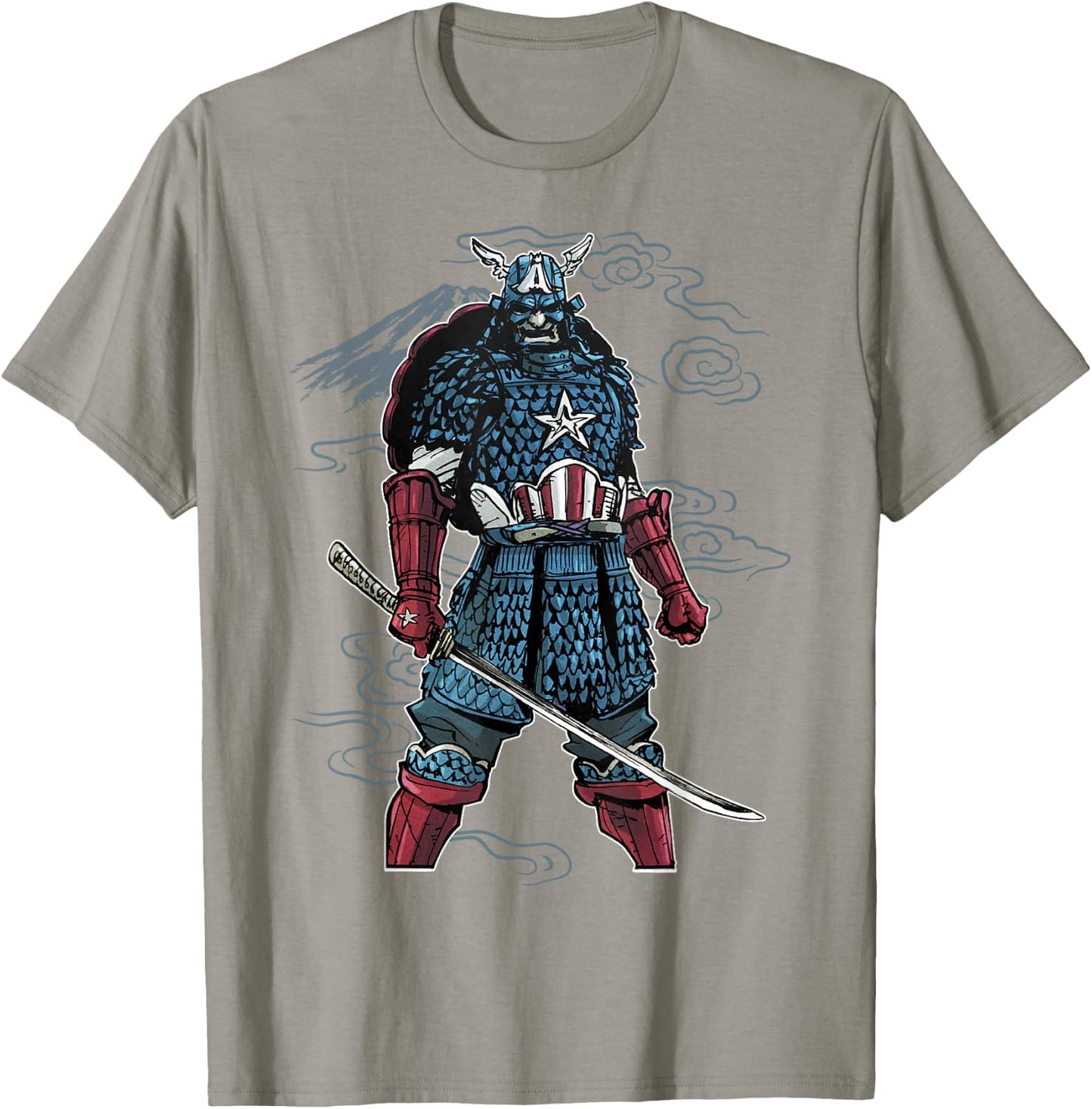 Marvel Captain America Mountain Samurai Graphic T-Shirt - T-Shirt | Sand