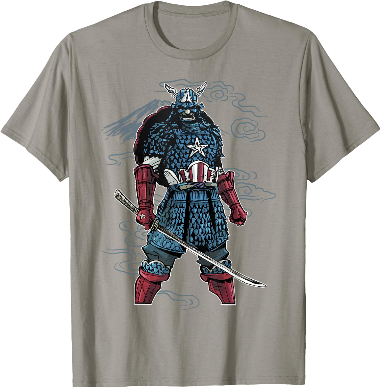 Marvel Captain America Mountain Samurai Graphic T-Shirt - T-Shirt | Sand