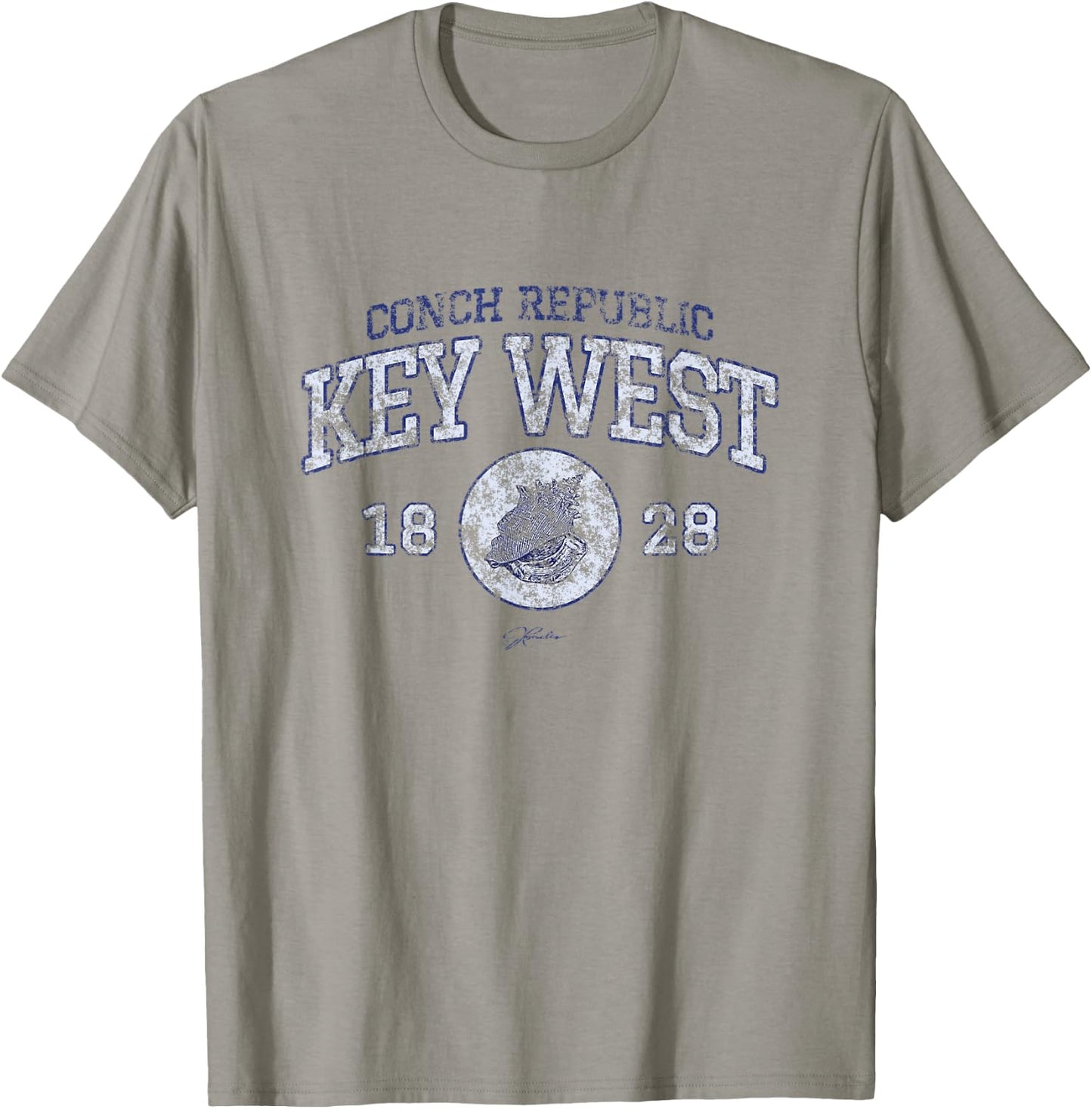 JCombs: Key West, Conch Republic, 1828 T-Shirt - T-Shirt | Sand