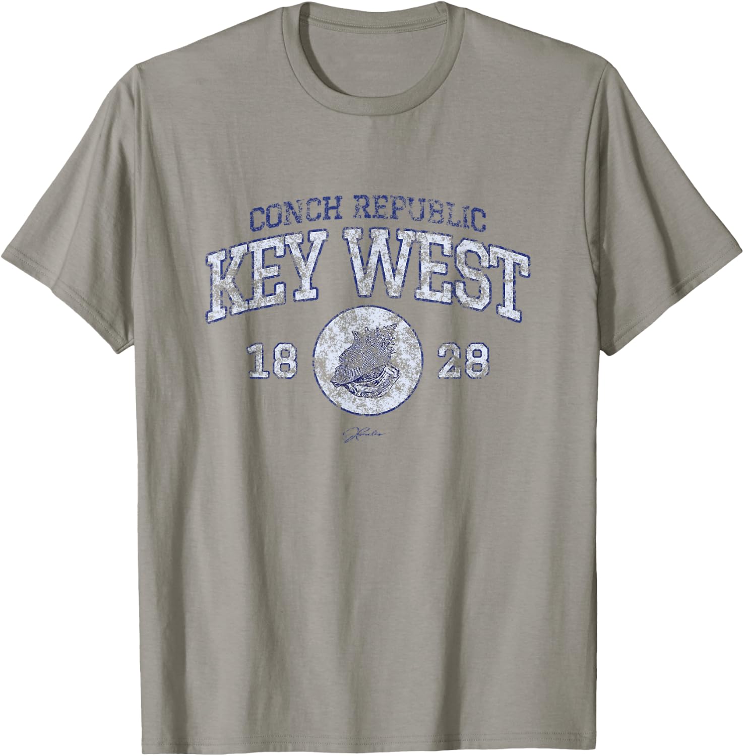 JCombs: Key West, Conch Republic, 1828 T-Shirt - T-Shirt | Sand