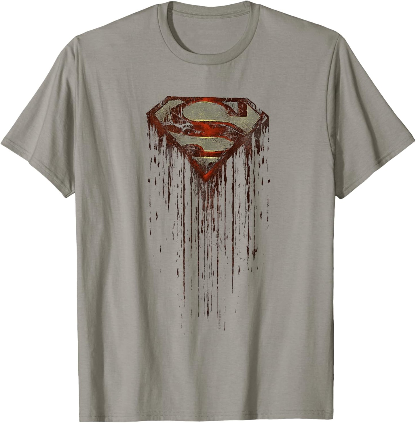 Superman Shield Drip T-Shirt - T-Shirt | Sand