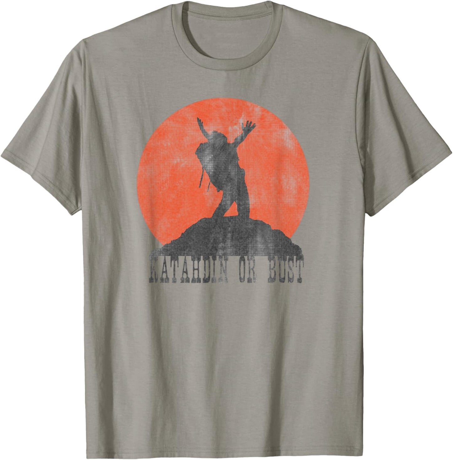KATAHDIN OR BUST Appalachian Trail Vintage Retro Hiking Gift T-Shirt - T-Shirt | Sand