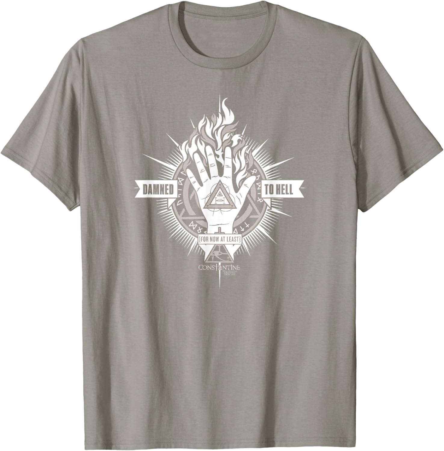 DC Comics Constantine Damed to Hell -Adults Red Short Sleeve , Small T-Shirt - T-Shirt | Sand