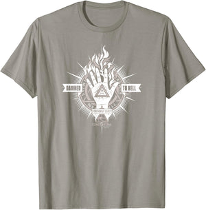DC Comics Constantine Damed to Hell -Adults Red Short Sleeve , Small T-Shirt - T-Shirt | Sand