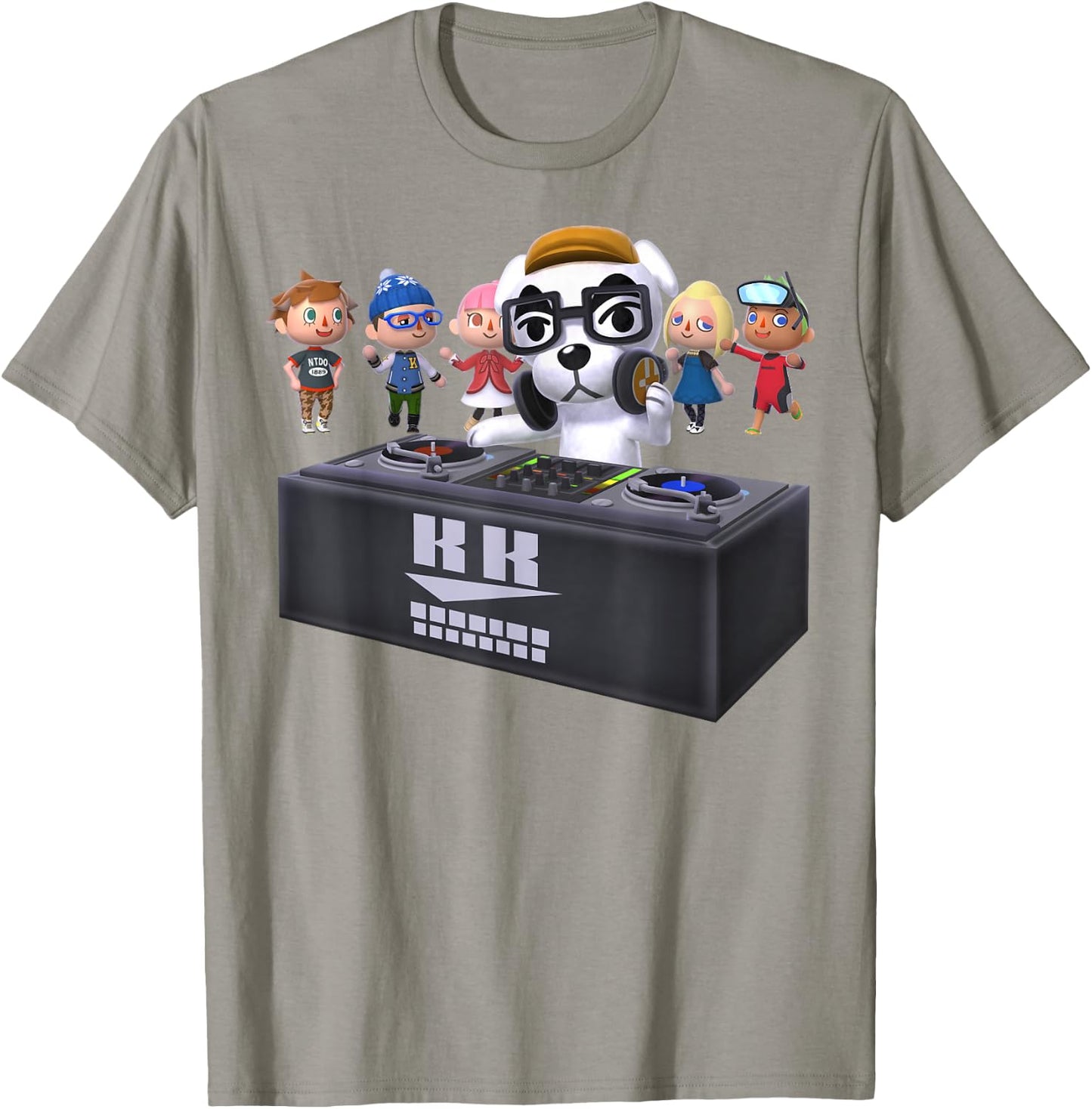 Animal Crossing K.K. Slider DJ Group Shot Graphic T-Shirt - T-Shirt | Sand