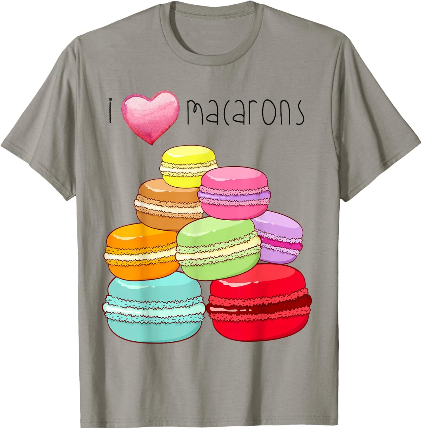 I Love Macarons Paris Gifts Macaron Macaron Lover T-Shirt - T-Shirt | Sand