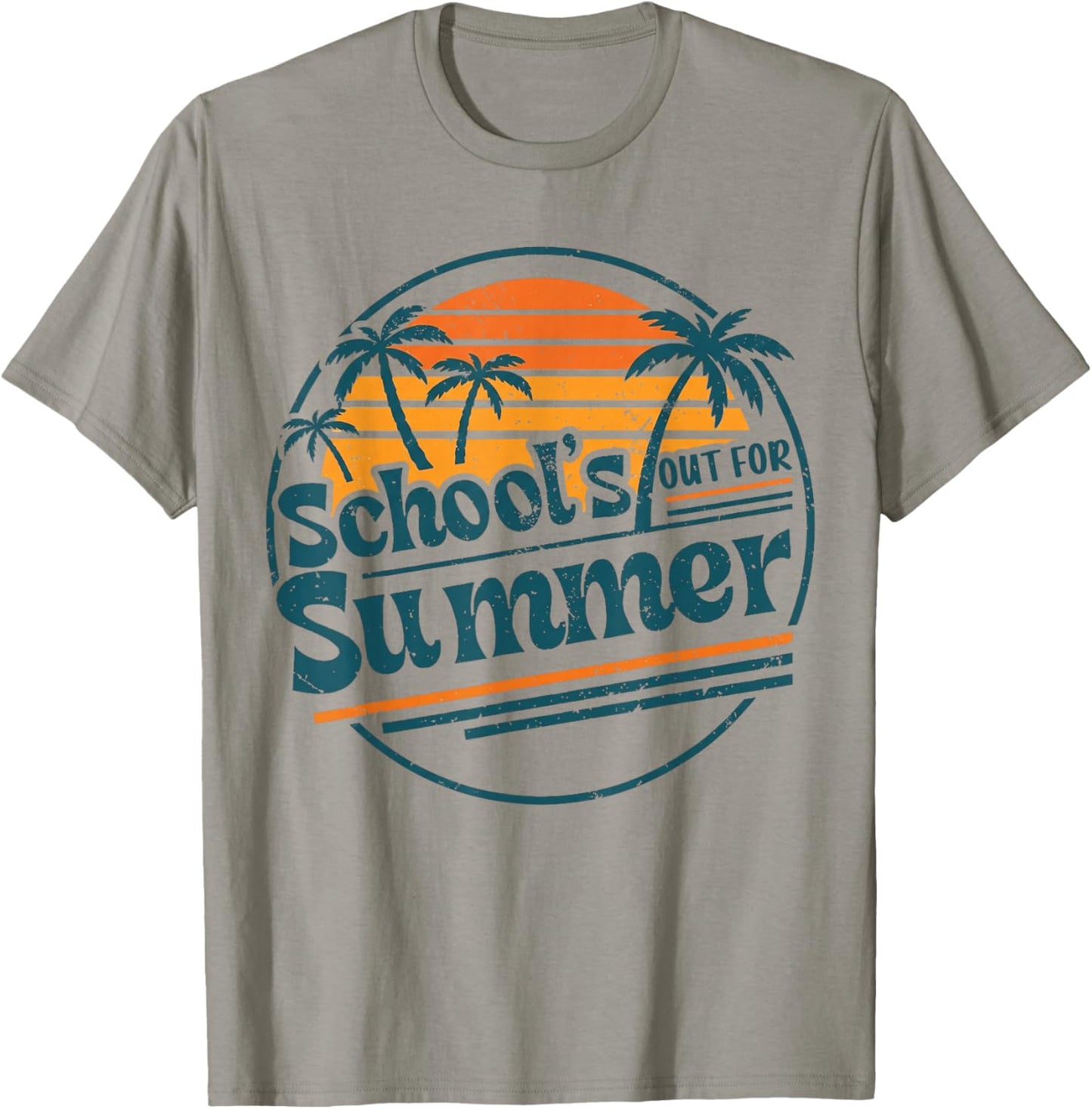 Vintage Retro School's Out for Summer Last Day of School T-Shirt - T-Shirt | Sand