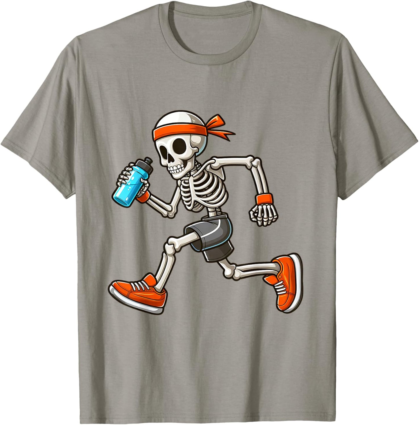 Running Skeleton Halloween Costume Spooky Runners Lover T-Shirt - T-Shirt | Sand