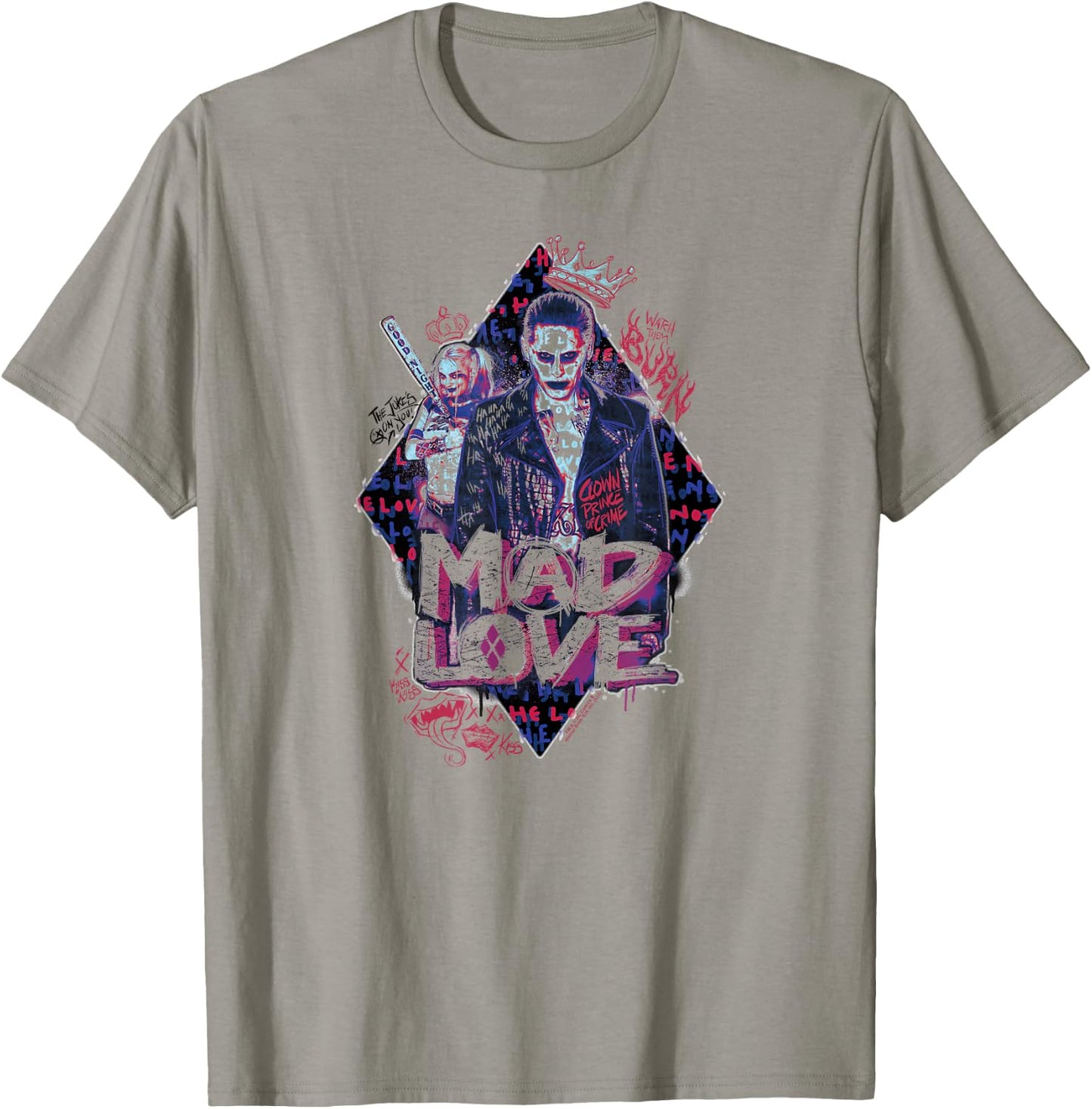 Suicide Squad Harley Quinn & Joker Mad Love T-Shirt - T-Shirt | Sand