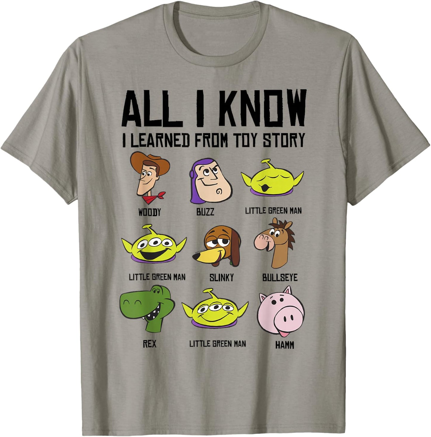 Disney Pixar Toy Story All I Know I Learned From Toy Story T-Shirt - T-Shirt | Sand