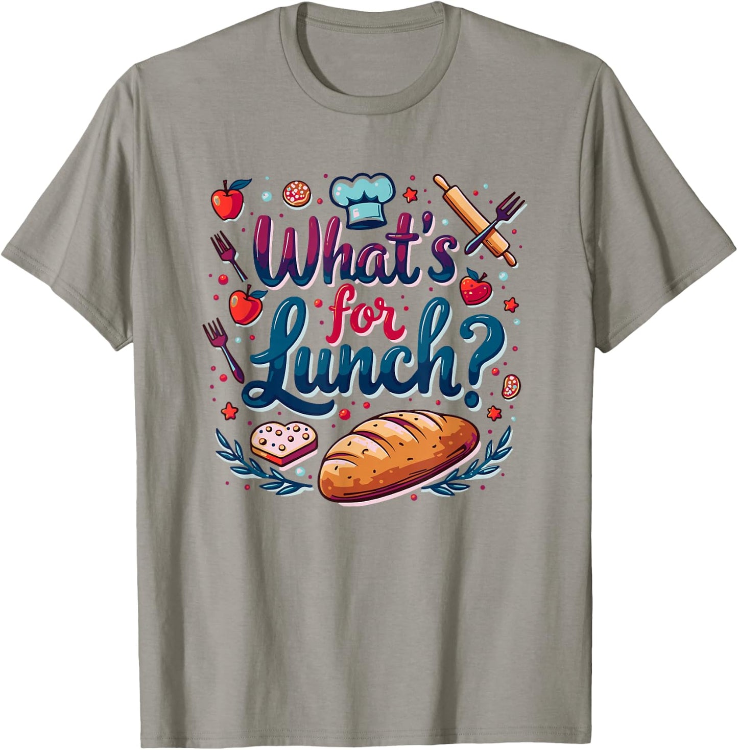 Whats for Lunch Funny Lunch Lady T-Shirt - T-Shirt | Sand
